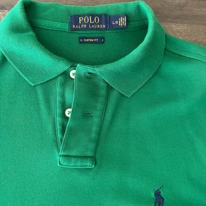 Long sleeve Ralph Lauren Polo shirt- size large - green
